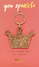 Load image into Gallery viewer, Glitter Keychain  - CROWN
