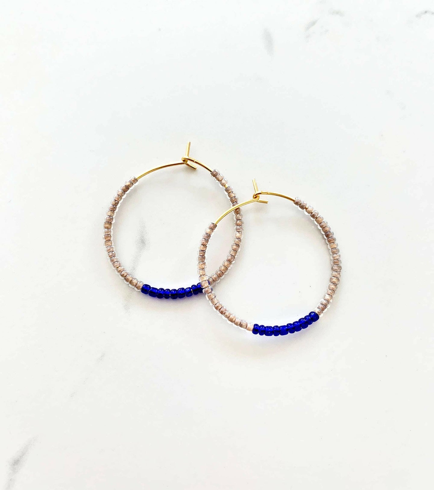 Brown and Blue Hoops.