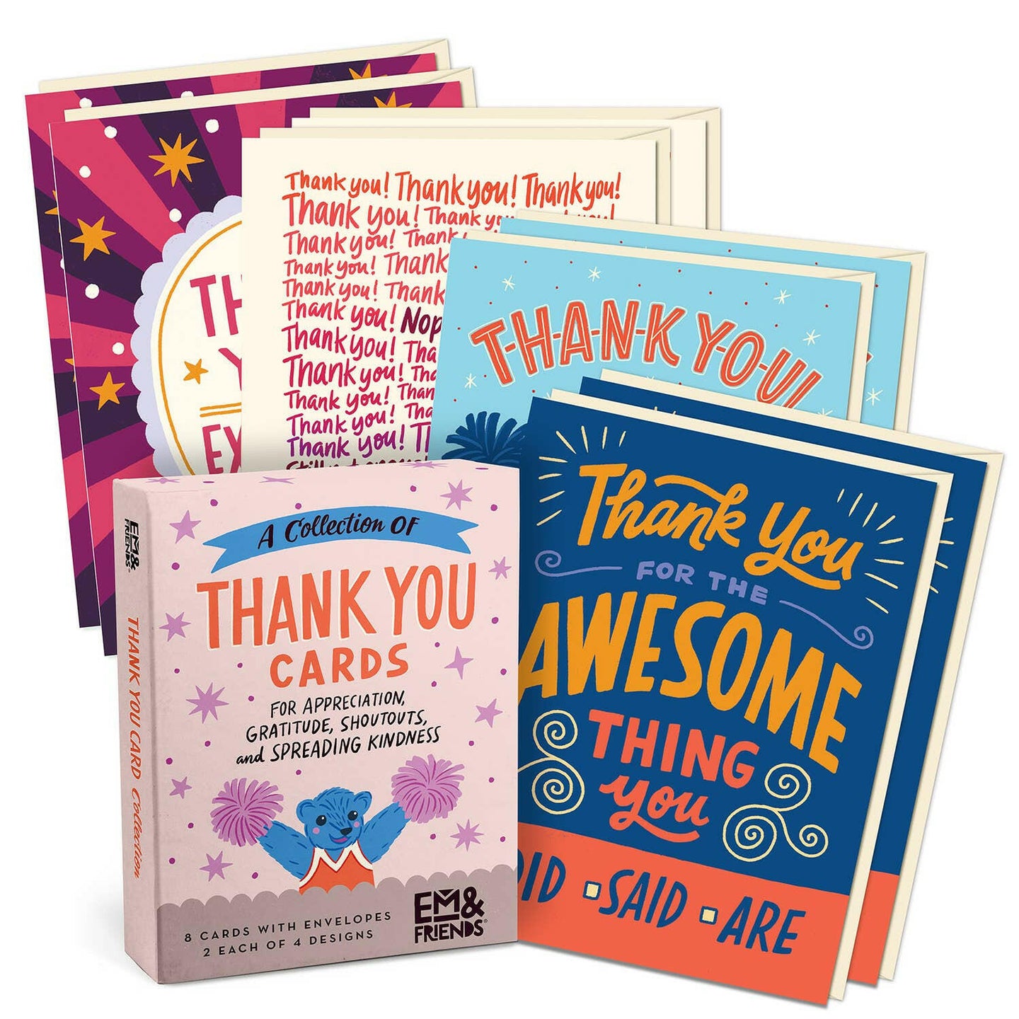 Thank You Cards, Box of 8 Assorted.