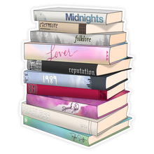 Load image into Gallery viewer, Taylor Swift Albums as Books Sticker.
