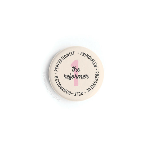 Enneagram Button Magnet – 1 The Reformer.