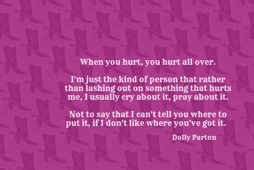 Dolly When You Hurt Postcard