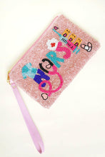 Load image into Gallery viewer, Nurse Appreciation Seed Beaded Coin Purse w/ Wristlet Strap.
