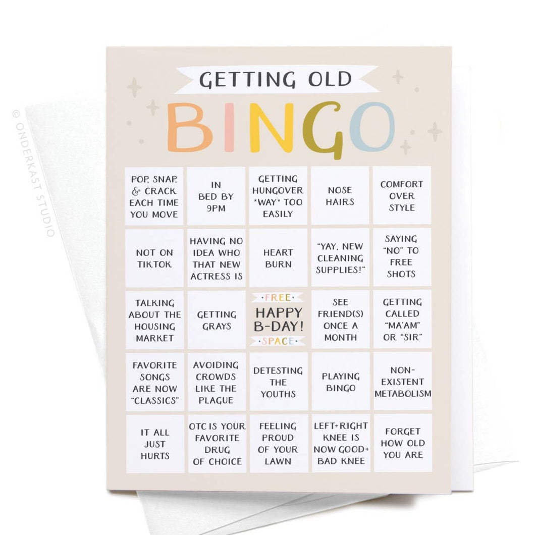 Getting Old Bingo Greeting Card