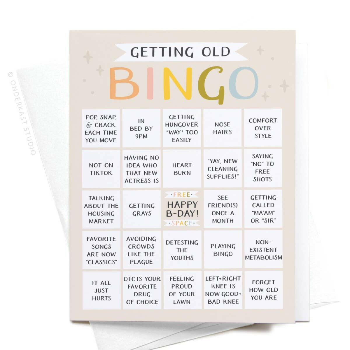 Getting Old Bingo Greeting Card.