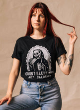 Load image into Gallery viewer, Count Blessings Not Calories Mens Tee.
