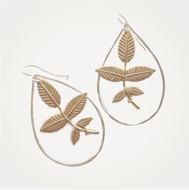 Foliage Earrings • Sterling Silver.