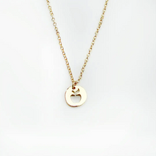 Load image into Gallery viewer, Teacher Necklace - Thank You for a Sweet Year - Gold - Apple
