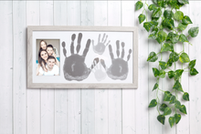 Load image into Gallery viewer, Family Handprint Rustic Photo Frame and Paint Kit
