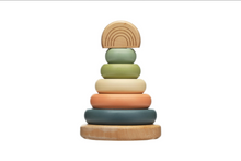 Load image into Gallery viewer, Wooden Stacking Rainbow Toy, Eco-Friendly Baby &amp; Toddler Toy.
