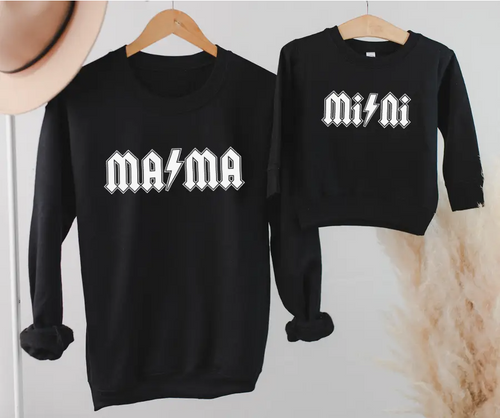 Rocker Mama And Mini Graphic Sweatshirt.