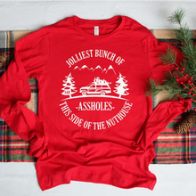 Load image into Gallery viewer, Jolliest Bunch Of Assholes Christmas Long Sleeve Tee Shirt.
