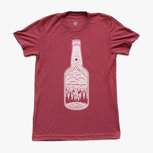 Beer Bottle - Cranberry Tri-Blend.