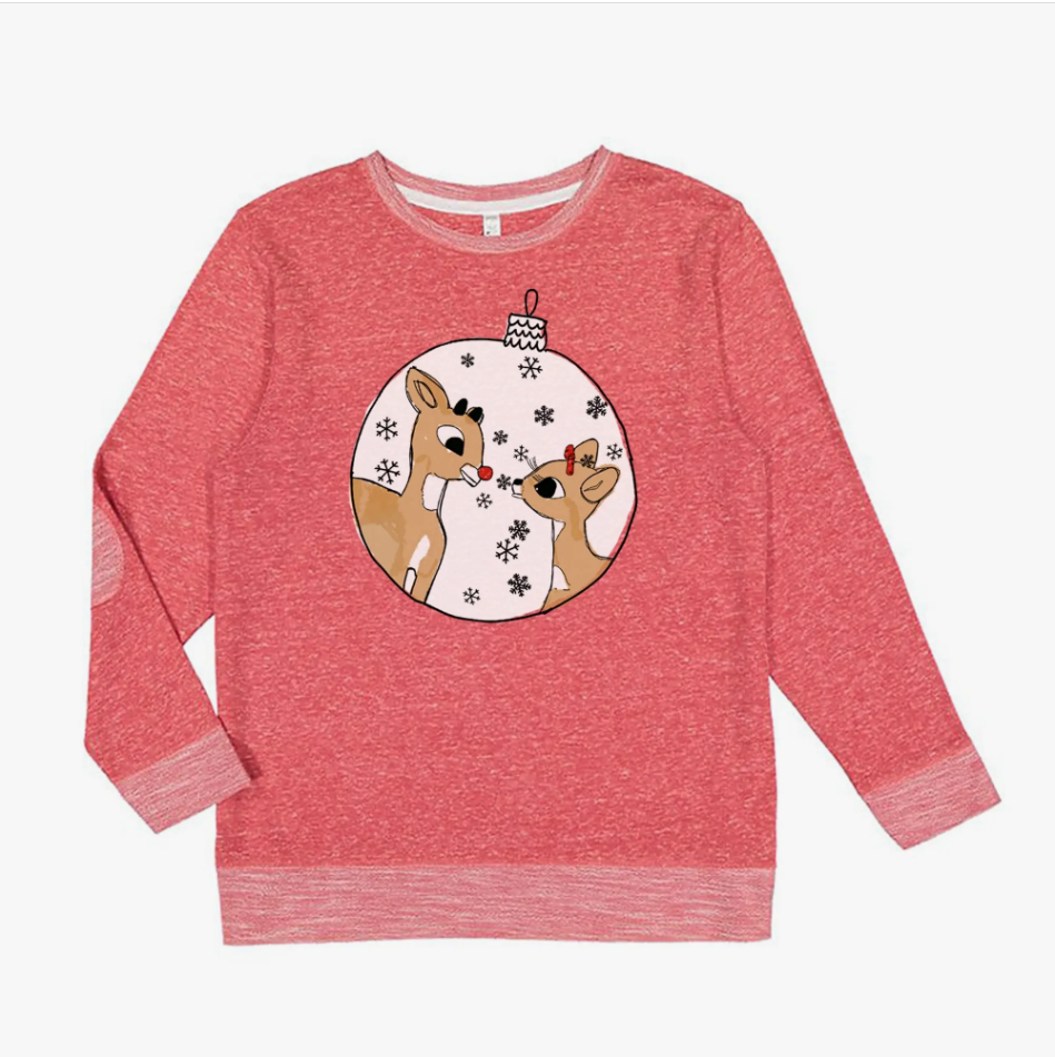 Rudolph : Youth Melange Sweatshirt.