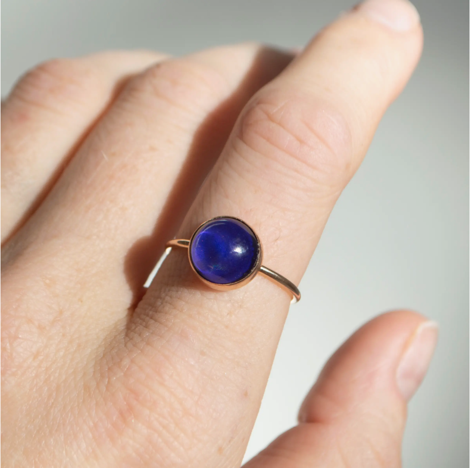 Cosmic Mood Ring in Gold Filled.