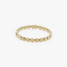 Load image into Gallery viewer, Coin Hammered Disc Stacking Ring in 14k Gold Filled
