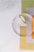Load image into Gallery viewer, Coin Hammered Disc Stacking Ring in 14k Gold Filled
