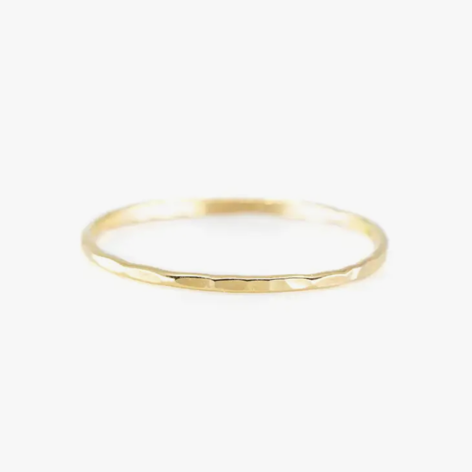 Hammered Stacking Ring in 14k Gold Filled