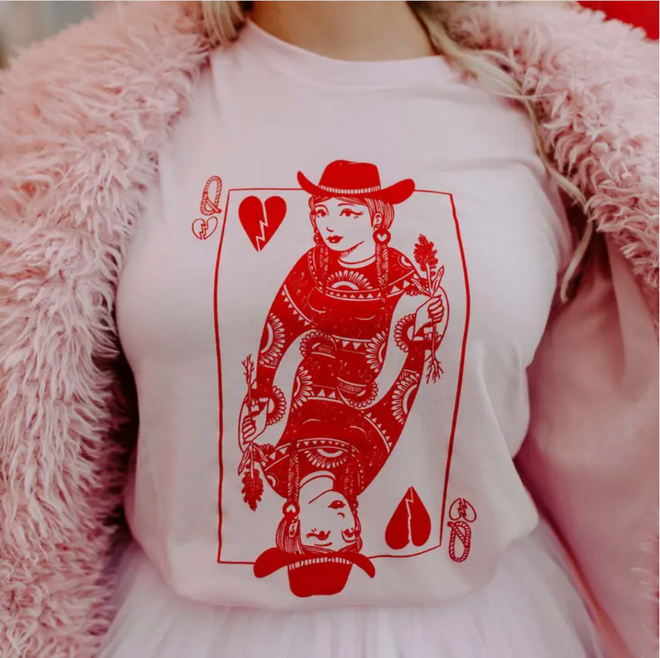 Queen of Hearts Pink Shirt.