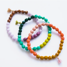 Load image into Gallery viewer, Colorful Bead + Tassel  Bracelet
