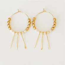 Load image into Gallery viewer, Gold Filled Hoop and Paddle Earrings
