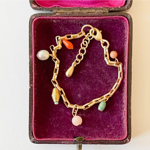 Paperclip Chain Charm Bracelet.