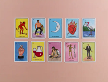 Load image into Gallery viewer, Millennial Loteria Board Game: El Midlife Crisis Expansion.
