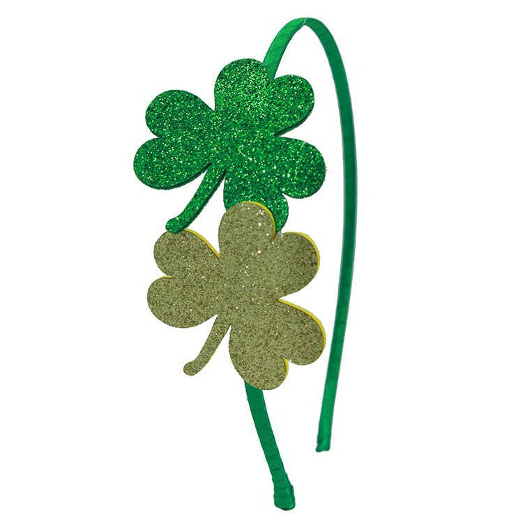 Glitter Shamrock Headband.