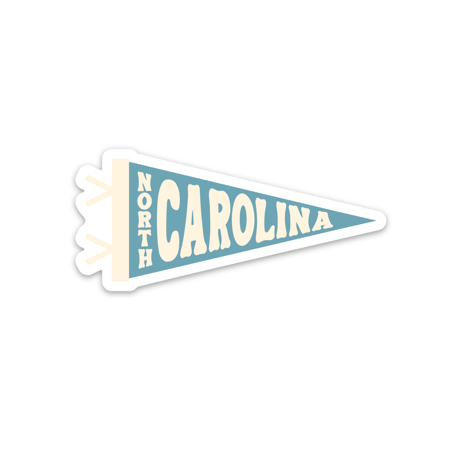 north carolina pennant sticker.