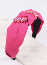 Load image into Gallery viewer, Ester Gemstone Headband HOT PINK.
