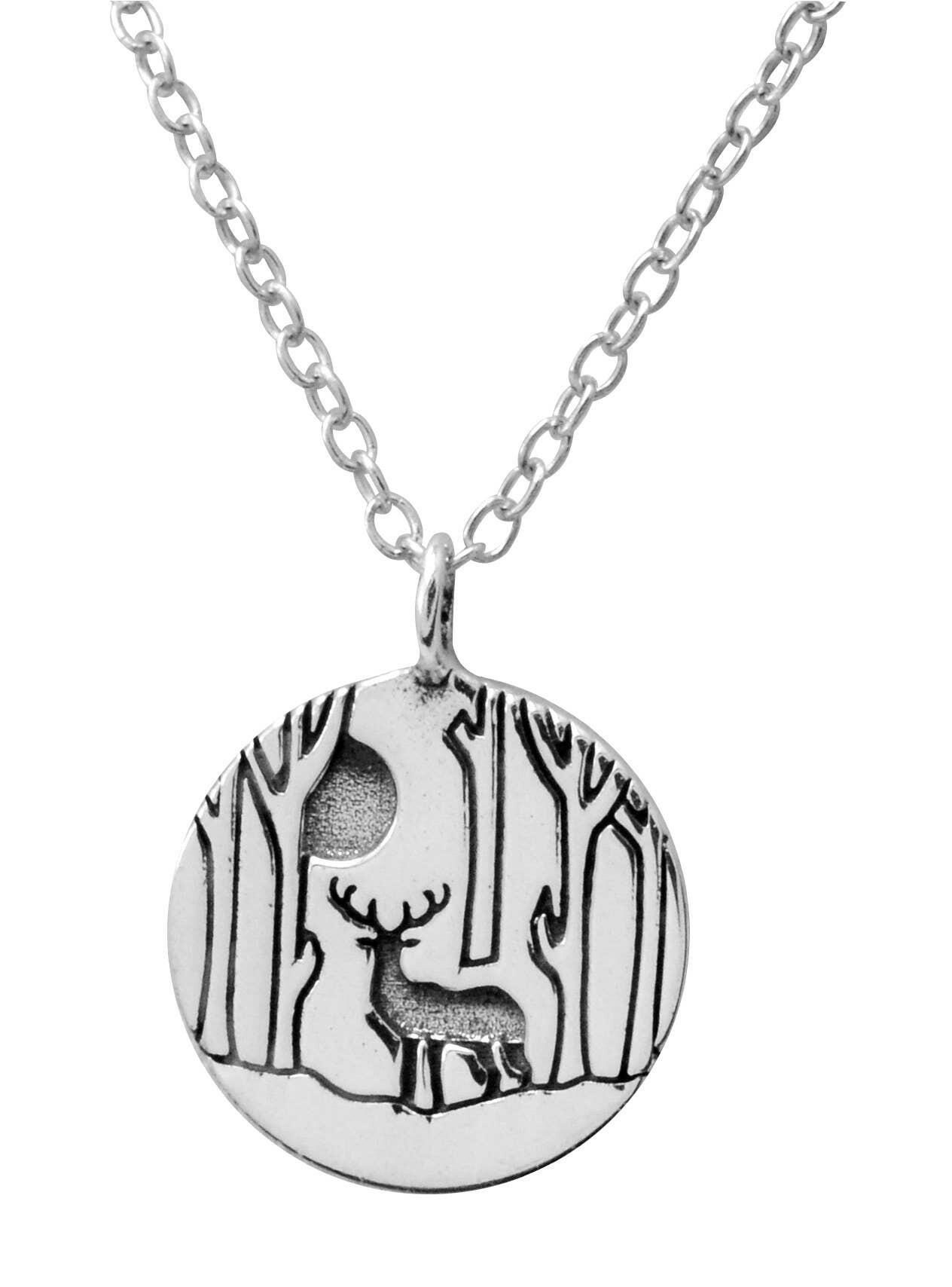 Deer - Sterling Silver Delicate Necklace.