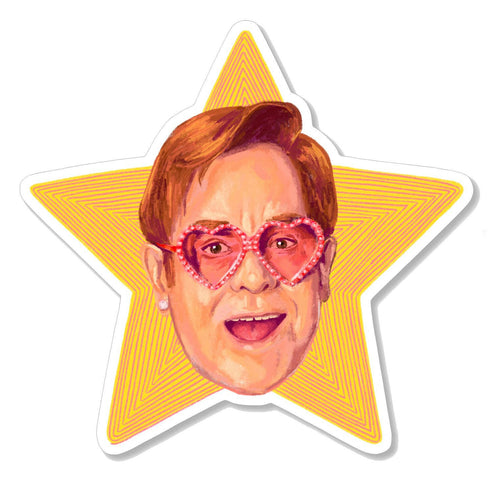 Elton John Sticker (Glitter).