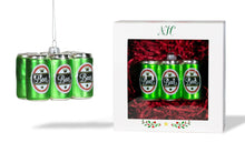 Load image into Gallery viewer, Beer 6-Pack Glass Ornament.
