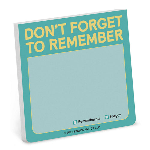 Don’t Forget to Remember Sticky Note (Pastel Version).