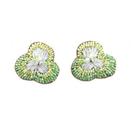 Flower Studs in Green.
