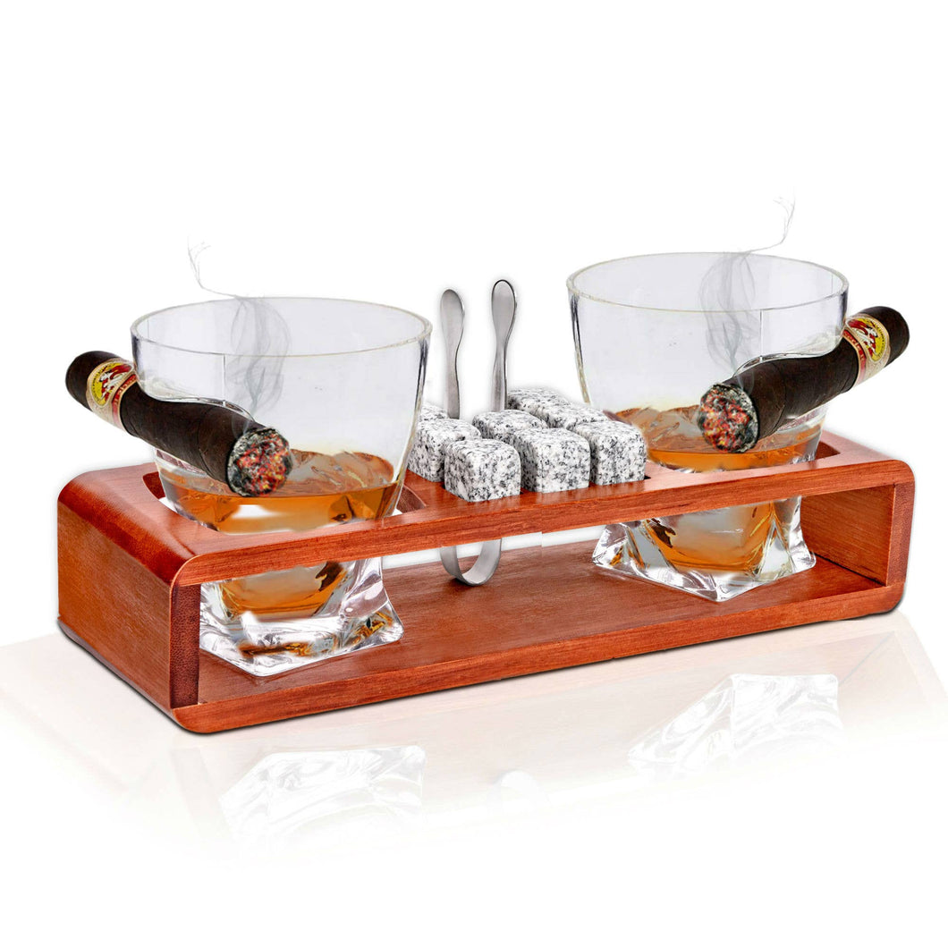 Bezrat Glass Cigar Set