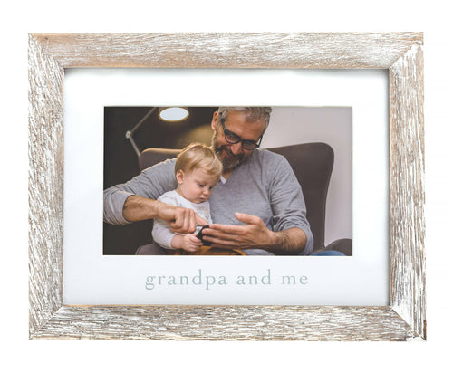 Grandpa and Me Sentiment Frame, Rustic.