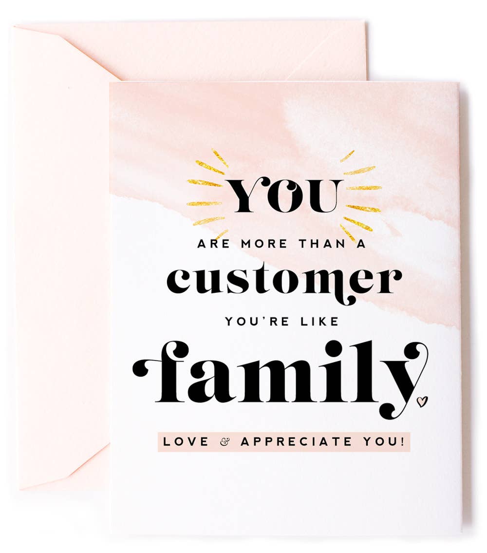 More Than A Customer - Client Appreciation Greeting Card