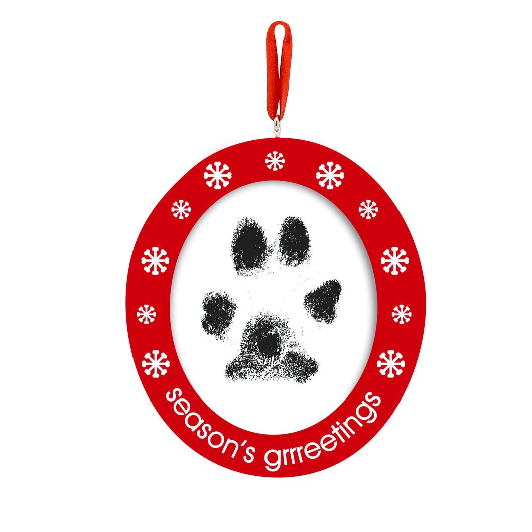 Holiday Pet Double-Sided Photo & Pawprint Ornament Kit