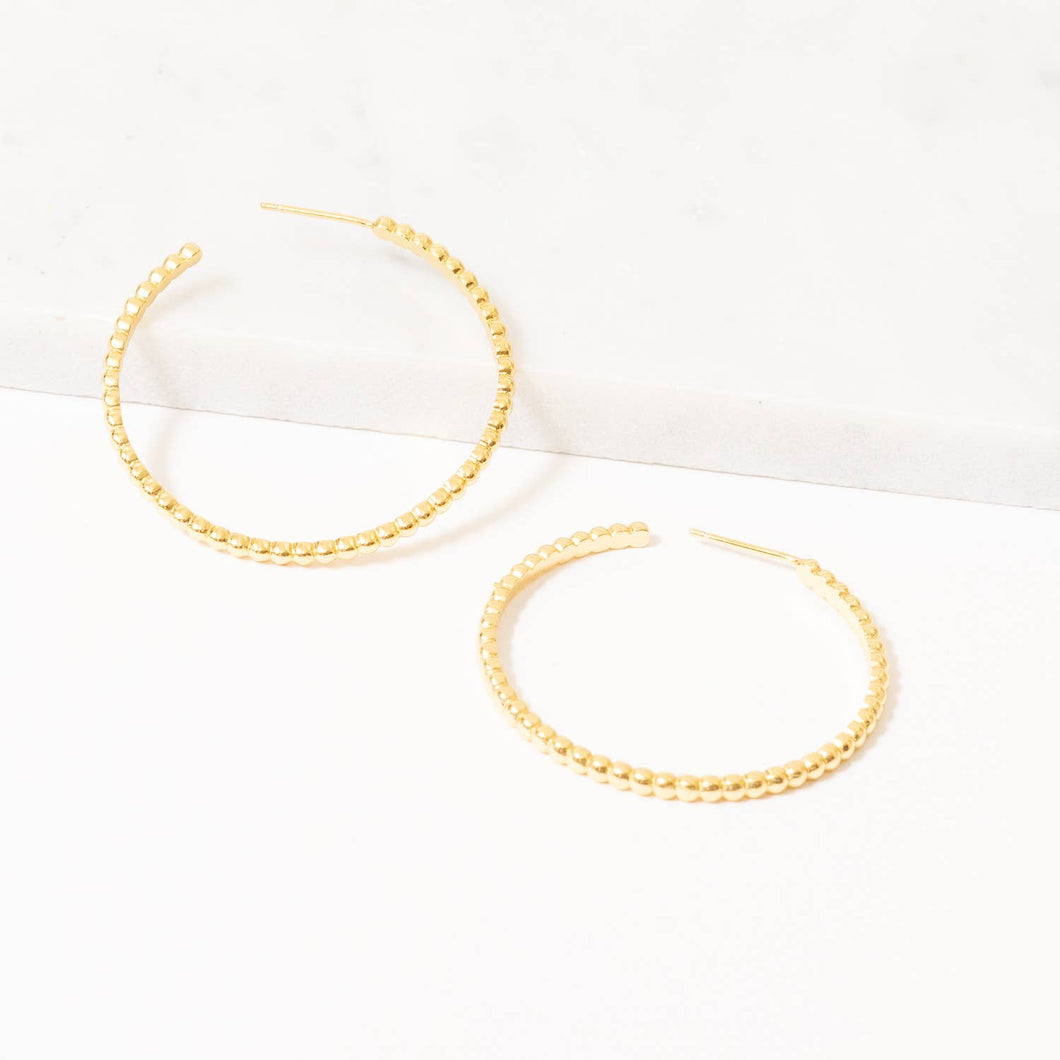 Mesha Gold Hoop Earrings | 18k Gold Plating