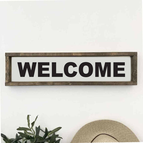 24 x 6  Welcome Wood Sign.