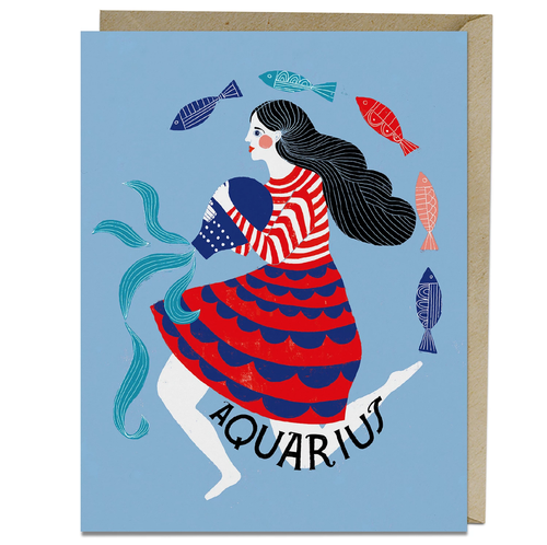Lisa Congdon Aquarius Card.
