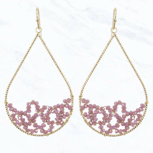 Teardrop Beaded Earrings.
