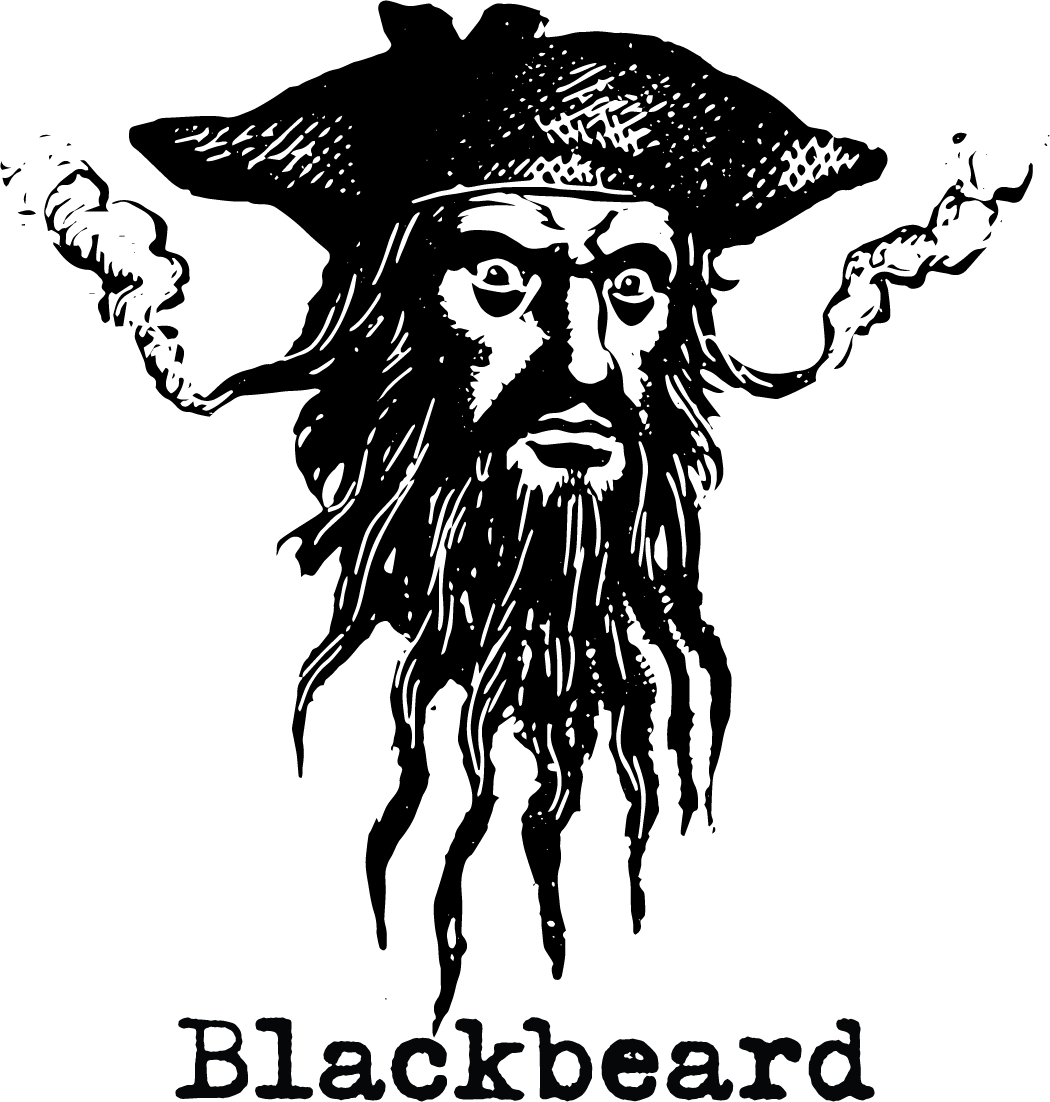 Blackbeard Head Sticker.