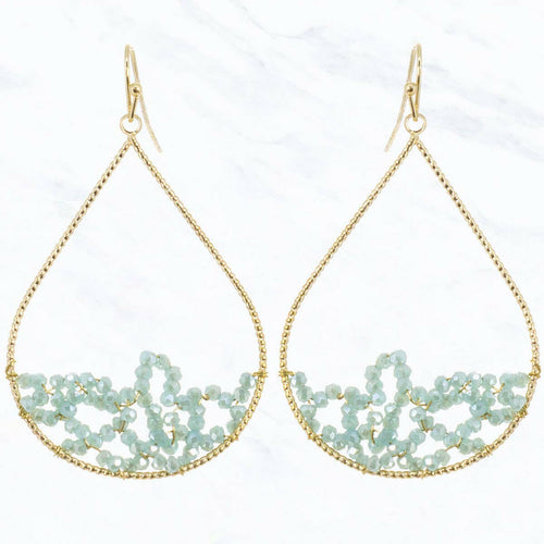 Teardrop Beaded Earrings.