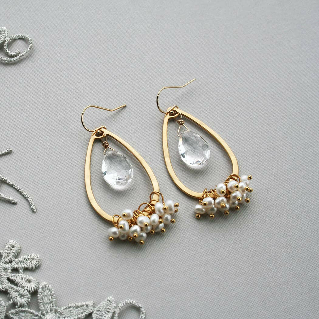 Crystal Teardrop Earrings.