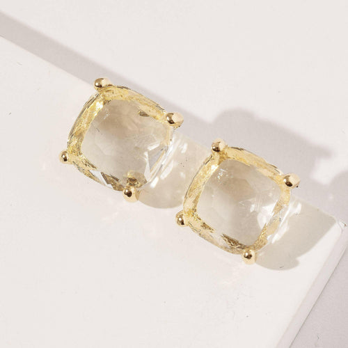 Rhinestone Square Stud Earrings.