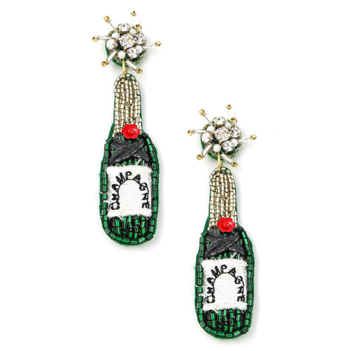 Champagne Seed Bead Earrings.