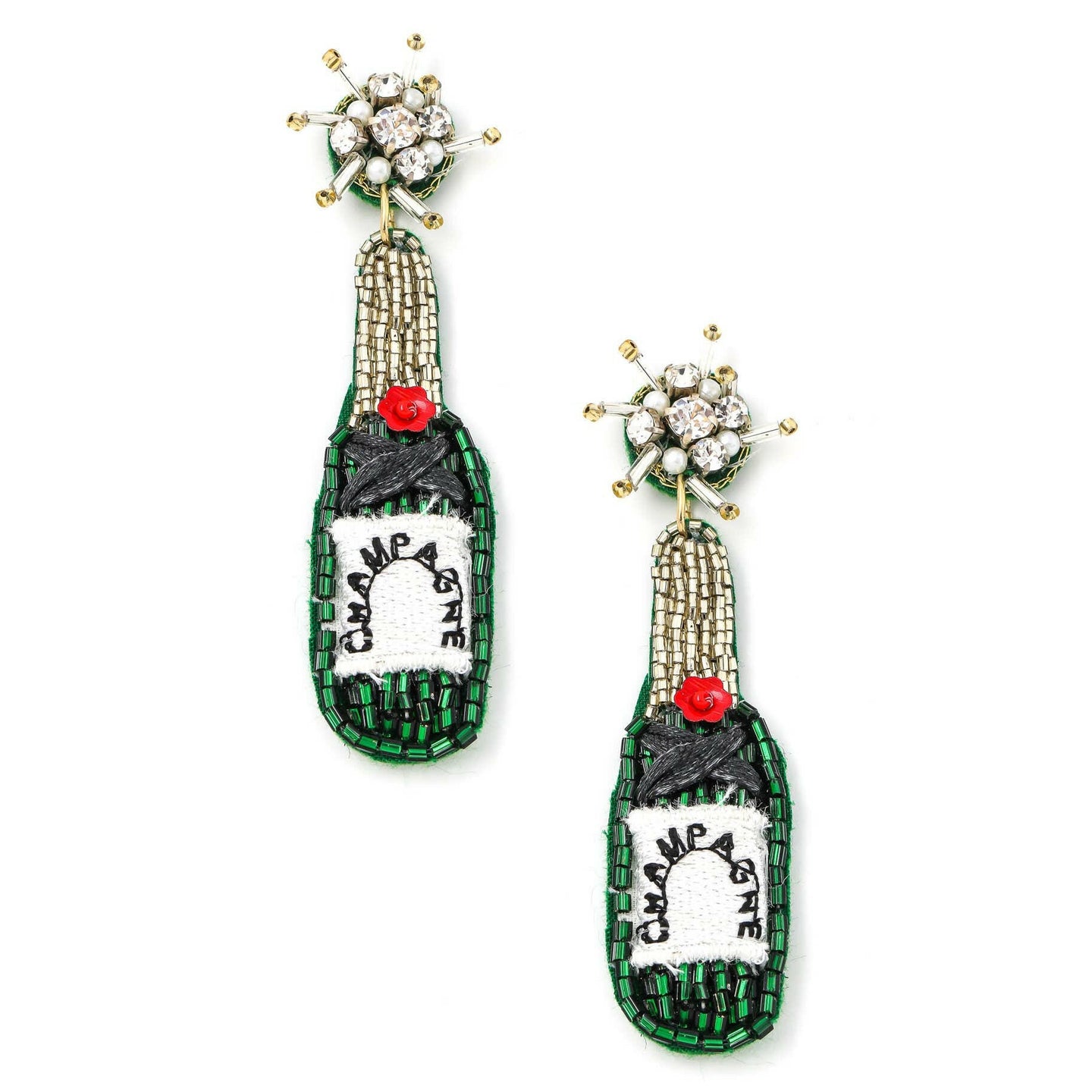 Champagne Seed Bead Earrings.