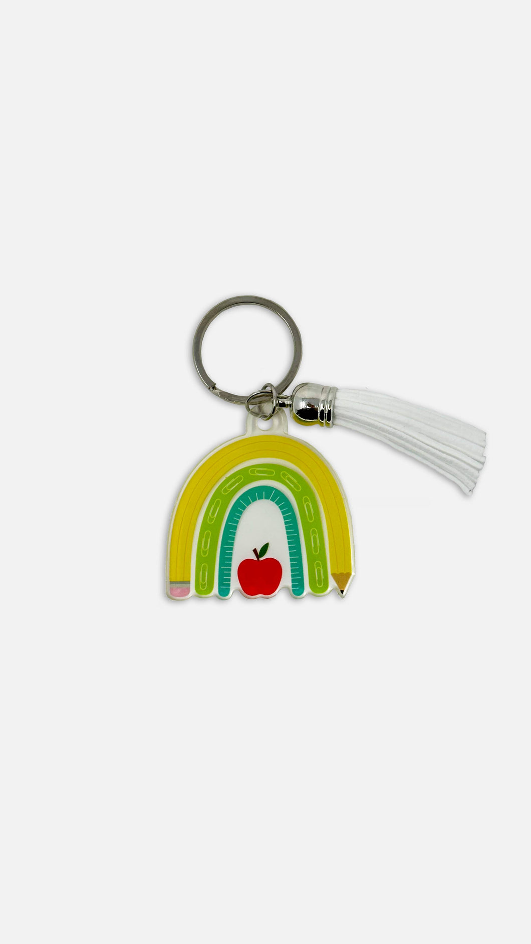 School Supplies Rainbow Acrylic Keychain